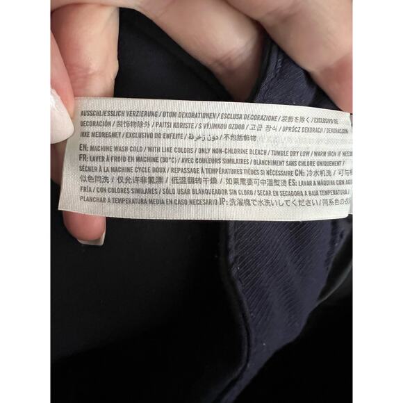 Abercrombie & Fitch Women's Tailored Straight Crossover Waist Pants Navy 32/14R - Picture 11 of 11